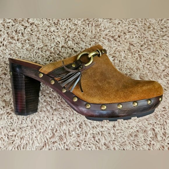 Coach clog size 11m brown suede new without tags/ box originally $195 never worn - Picture 2 of 6